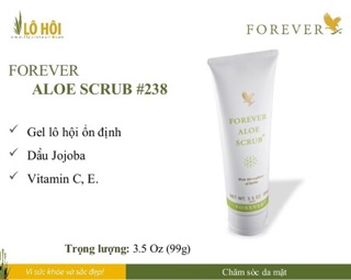 Sữa rửa mặt tẩy da chết Forever Aloe Scrub