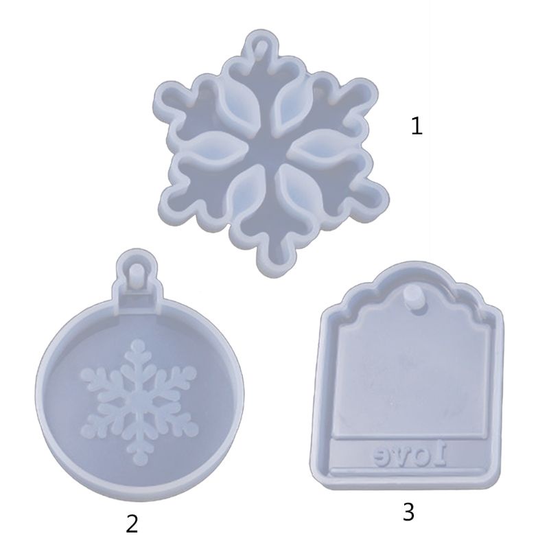 san* Christmas decoration christmas tree snowflakes silicone mold DIY Crafts Jewelry