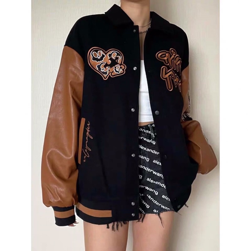 Varsity Unisex Tay Da | Ảnh thật cuối