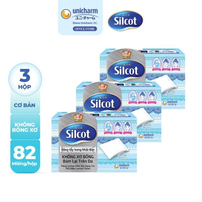 Hộp bông tẩy trang Silcot 82 miếng | BigBuy360 - bigbuy360.vn