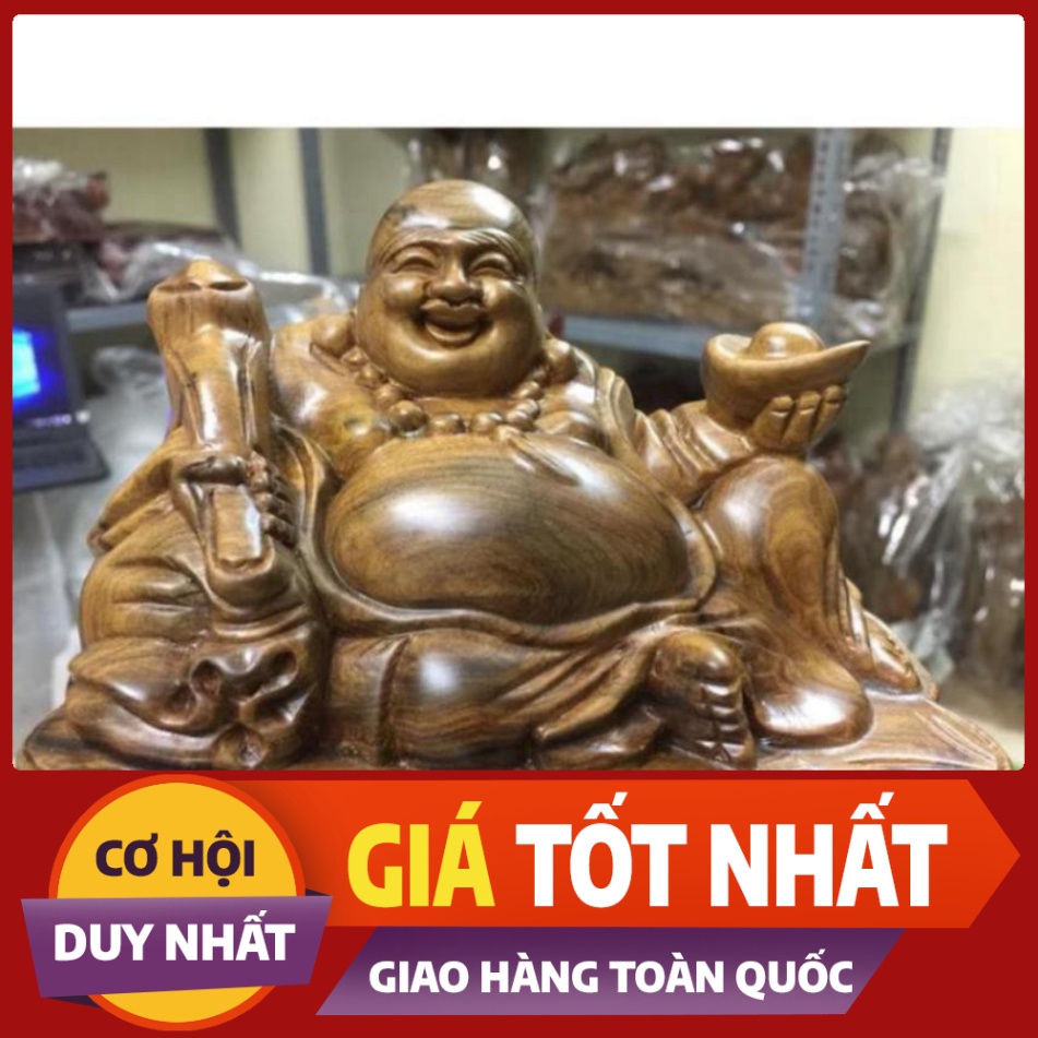 ((GIÁ GỐC )) Tượng Phật Di Lặc Gỗ Bá.ch Xanh Để Trên OTO Bàn Làm Việc-TẶNG 1 VÒNG ĐEO TAY