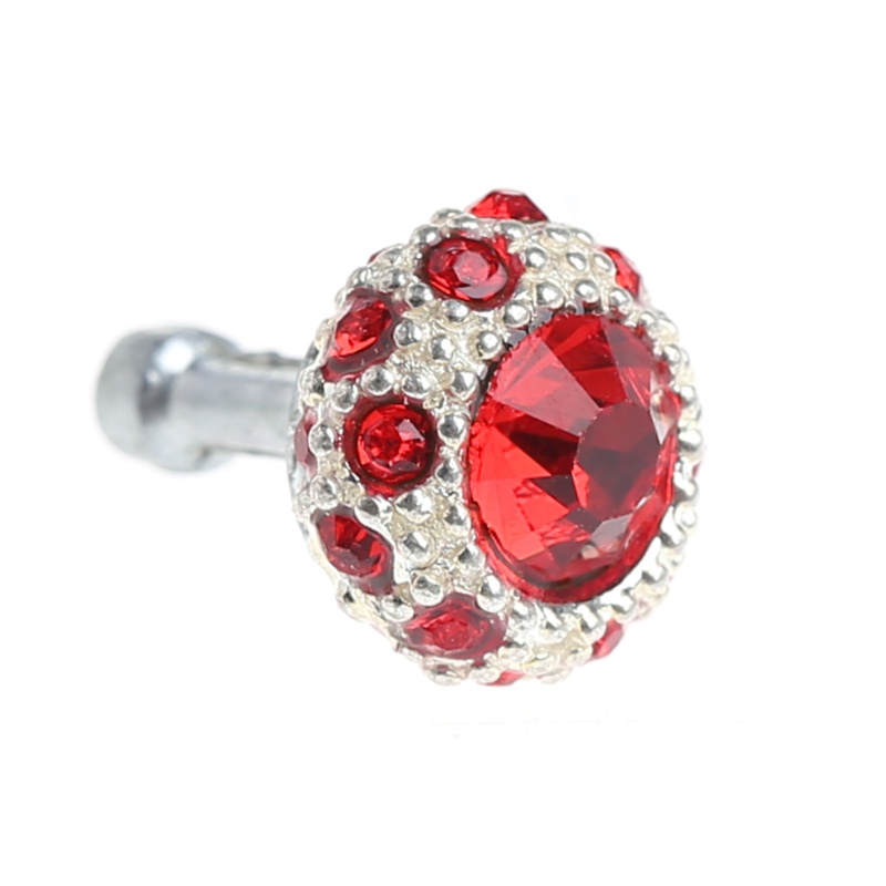 Nút chống bụi tai nghe điện thoại 3.5mm hình quả cầu đính đá nhiều màu