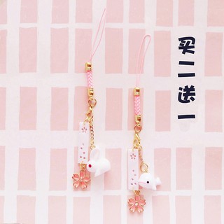 Móc gắn điện thoại hình hoa anh đào kiểu Nhật Bản xinh xắn cho phái nữ