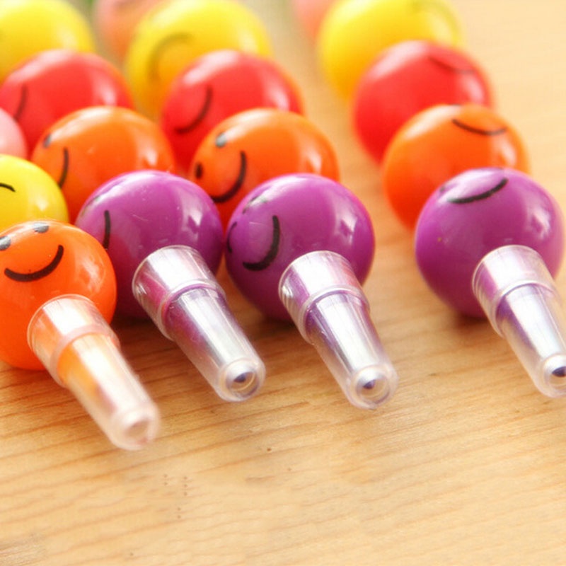 1 Bộ Sáp 7 Màu Họa Tiết Hoạt Hình Vui Nhộn
