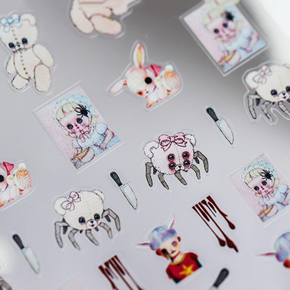 OCEANMAP Miếng Dán Trang Trí Móng Tay Hình Dơi Phong Cách Nhật Bản