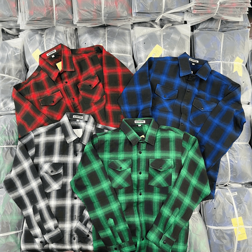 Hàng HOT Ra Kho | Xả Lỗ 50% Áo Caro Nỉ Tay Dài Cho Anh Em Mặc Đi CHơi CHống Nắng Đều Đẹp HoKo