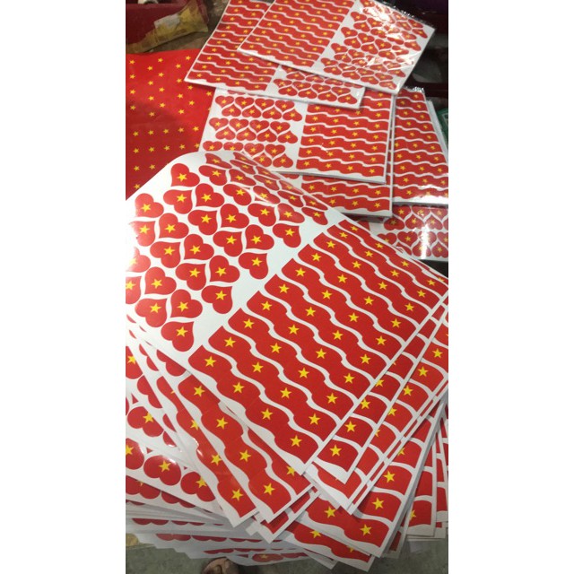 80 Sticker dán mặt sticker cờ đỏ sao vàng- COMBO 1 tờ 80 hình dán- SỈ/ BUÔN GIÁ RẺ HBB | BigBuy360 - bigbuy360.vn