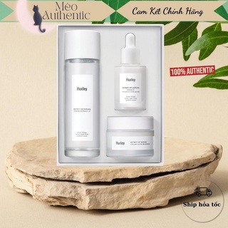 Set dưỡng trắng da Huxley màu trắng
