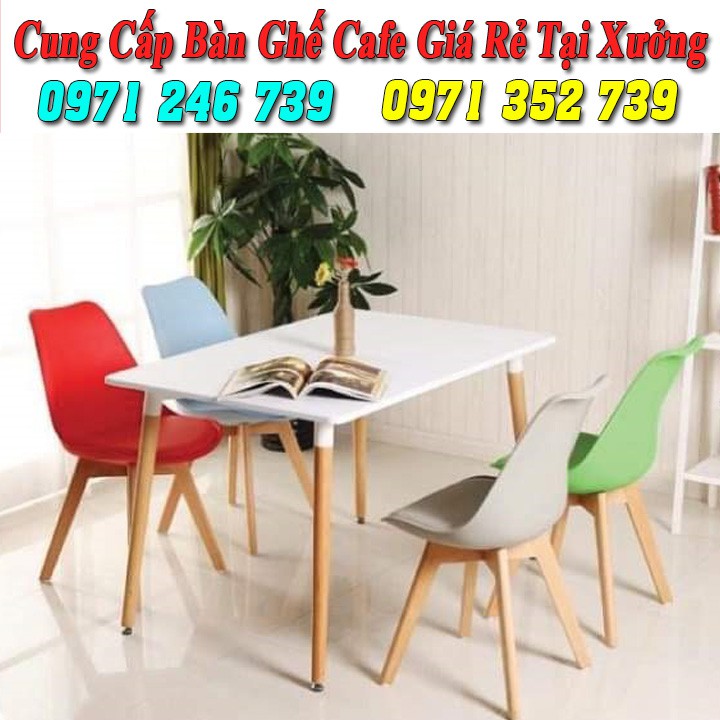 Ghế nhựa chân gỗ nệm cao cấp giá rẻ nhất