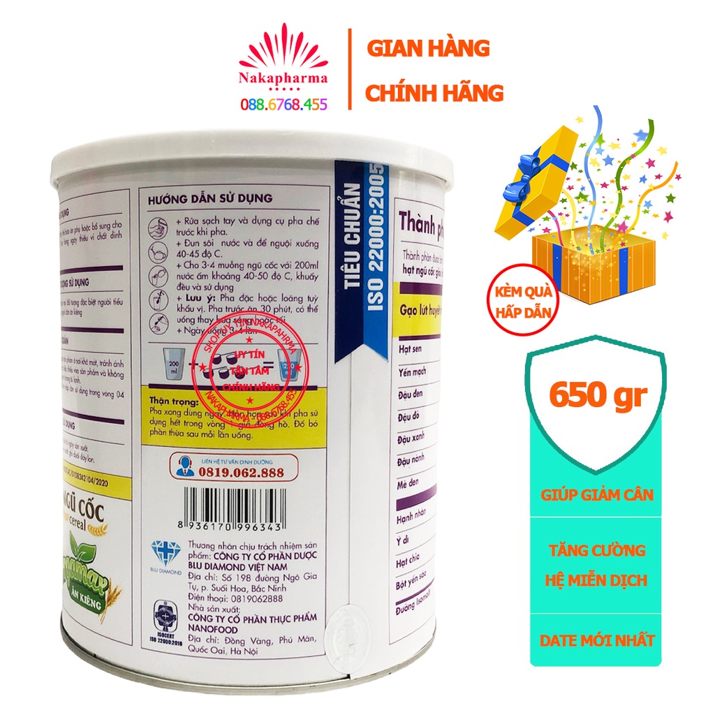 Ngũ Cốc Cereal Orgamax Ăn Kiêng 650g – Khuyên dùng cho người béo phì, mỡ máu cao