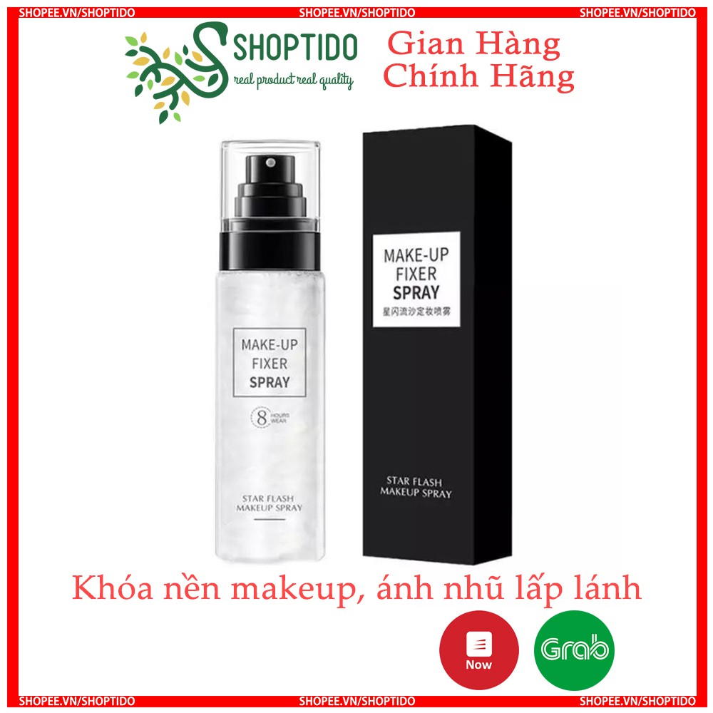 Xịt khoáng khóa nền trang điểm Hanumu ánh nhũ, giữ lớp makeup Fixer Spray 100ml NPP Shoptido