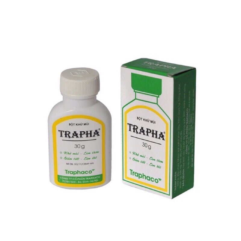 Bột khử mùi Trapha 30g ( khử mùi hôi nách hôi chân…)