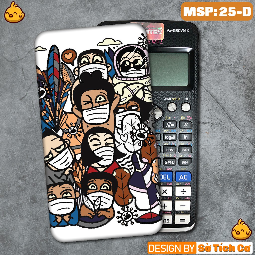 Miếng decal dán máy tính fx-570, fx-580, fx-880, Casio, Vinacal,... Monster Pattern MSP: 25