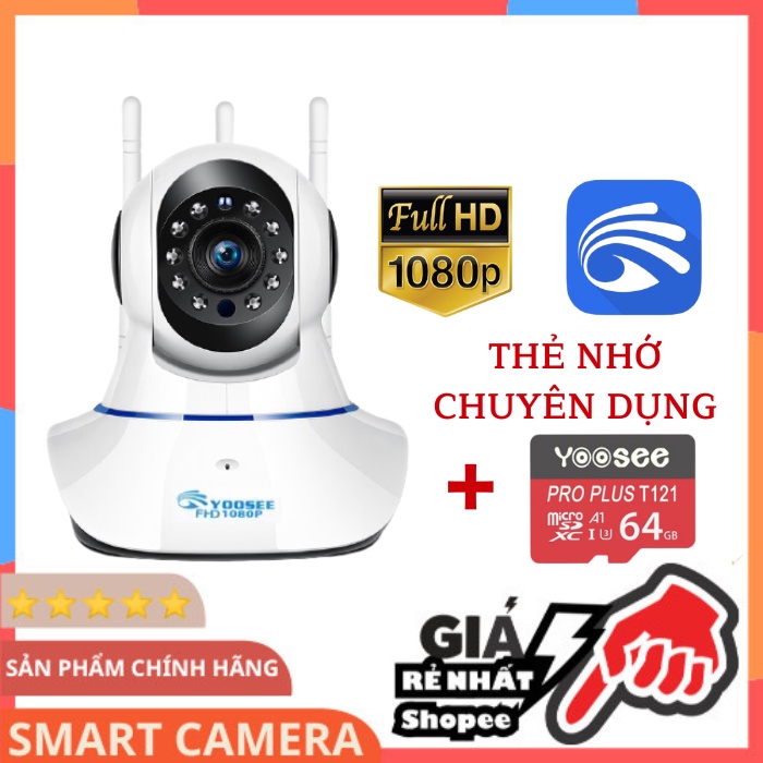 Camera IP YooSee FHD 1080P - 3 Anten Siêu nét