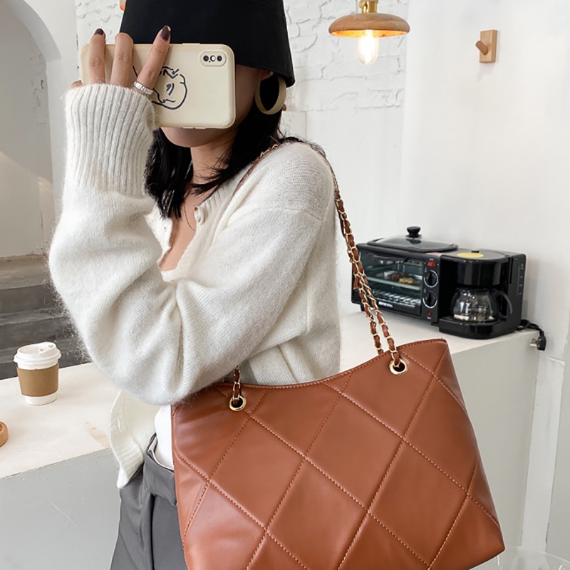 Ielgy Laurens Túi tote Đeo Vai Một Dây Xích Đơn Giản Nhỏ Gọn Phong Cách retro Thời Trang Mới