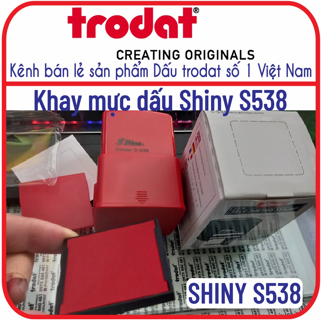 Khay mực, thẻ mực, tampong dấu Shiny S538