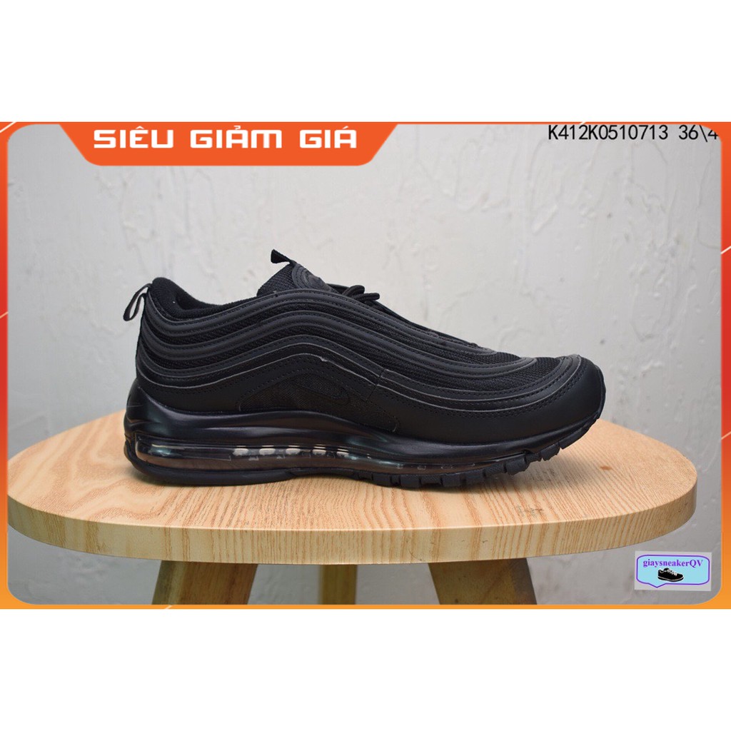 (FREESHIP+HỘP) Giày thể thao sneaker  AIR MAX 97 full đen siêu đẹp cho cả nam và nữ siêu đẹp