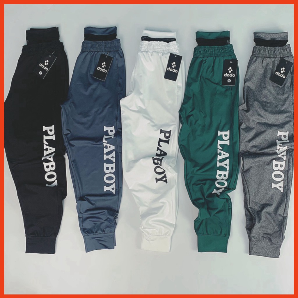 Quần Jogger Thể Thao Nữ Playboy Phối Lưới Eo Cực Trend, Thun Polly Co Giãn 4 Chiều Mịn, Đẹp