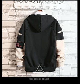 ( ODER ) Áo Hoodie Nam Dài Tay  Phối Sọc Có Nón AK140