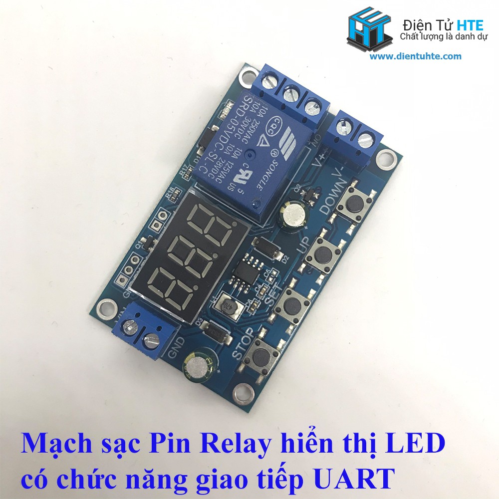 Mạch đóng ngắt theo điện áp - Sạc Pin có chức năng giao tiếp UART XY-DJ