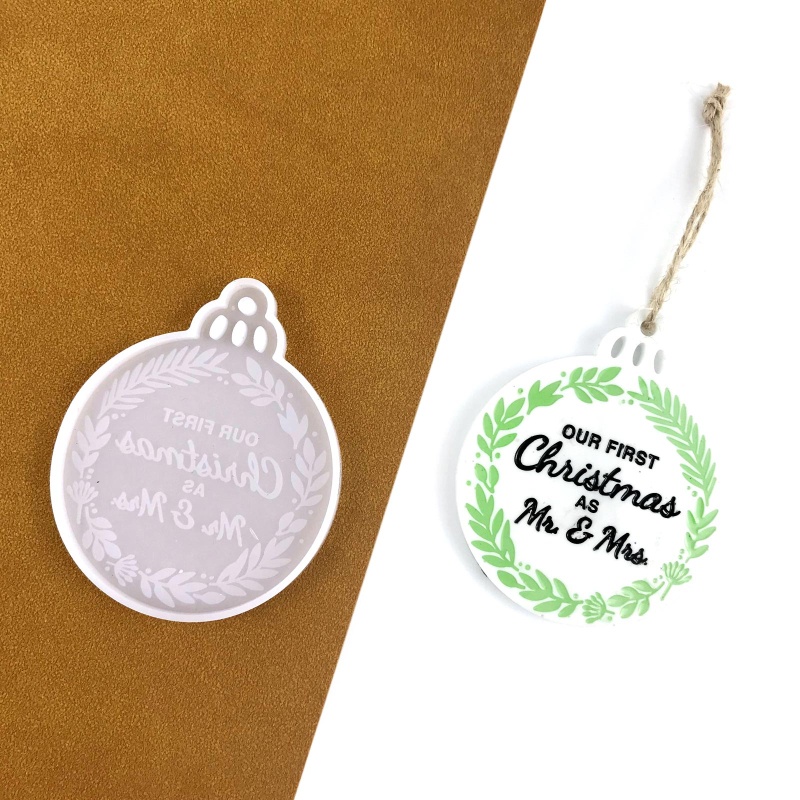 Sa Khuôn Silicone Làm Móc Khóa Hình Cây Thông Giáng Sinh DIY