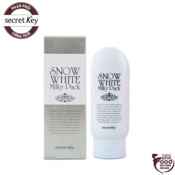 Kem Tắm Trắng Da Secret Key Snow White Milky Pack 200ml W9