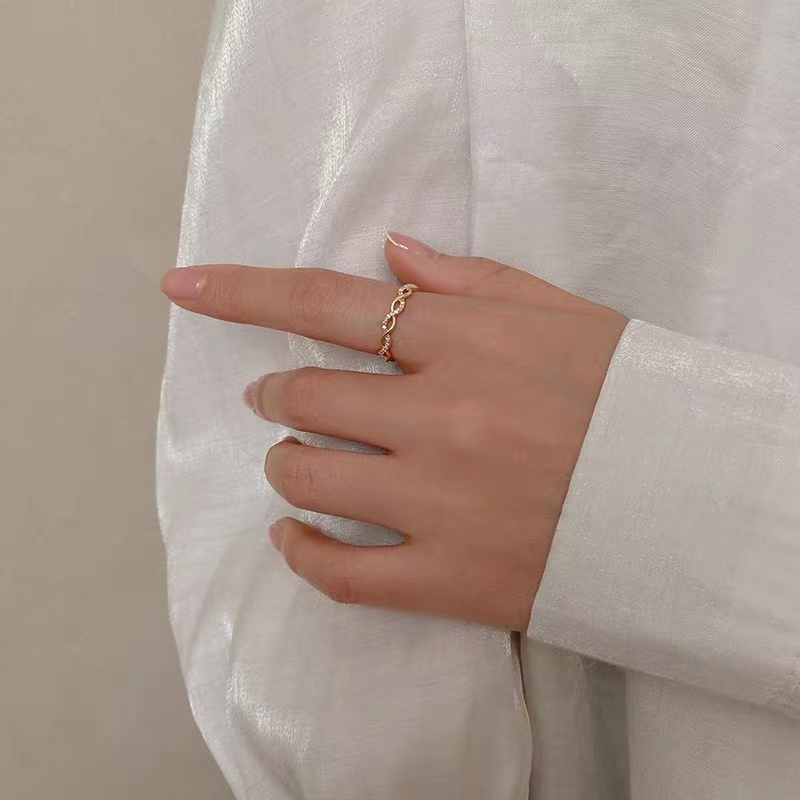 Nhẫn Đeo Ngón Trỏ Dạng Bện Xoắn Thời Trang Cá Tính Cho Nữ