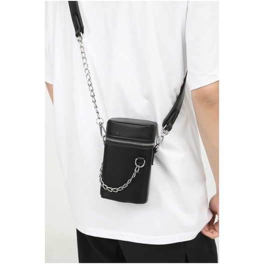 Túi da đeo chéo nam nữ unisex chất liệu da PU