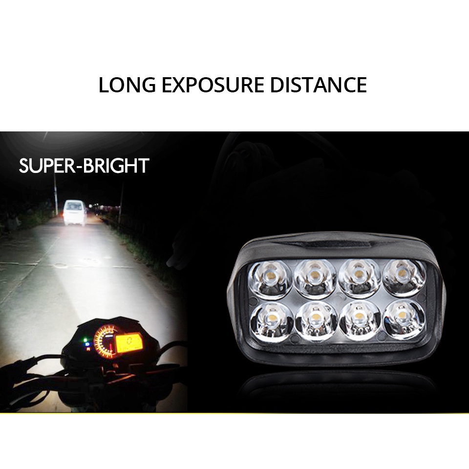 Đèn Pha LED 12V 48v60v72v80v Siêu Sáng Chống Thấm Nước Chất Lượng Cao Dành Cho Xe Máy