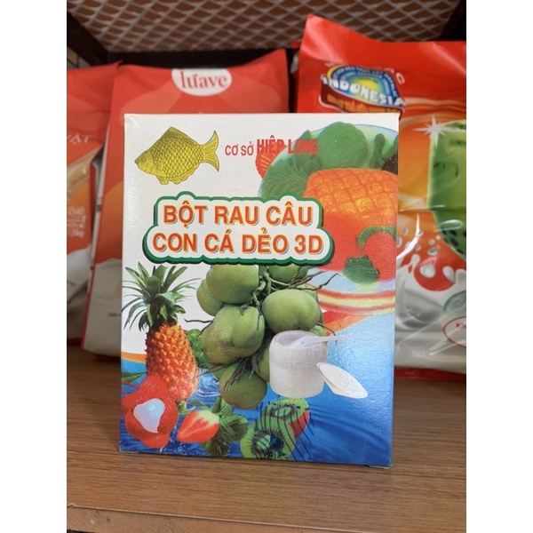 Bột Rau Câu Con Cá Dẻo Hiệp Long (Hộp 12 gói)