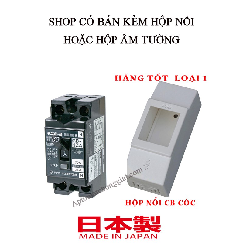 Aptomat chống giật - CB chống dòng dò Nội địa Nhật National - Mitsubishi 30A 15mA - Siêu nhạy - Siêu An toàn