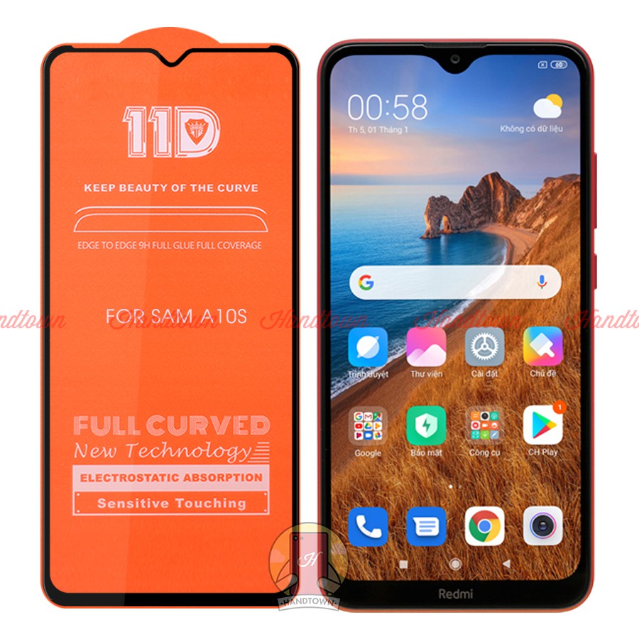 Kính Cường Lực 11D Xiaomi Redmi 8A Full Màn Đen MIETUBL