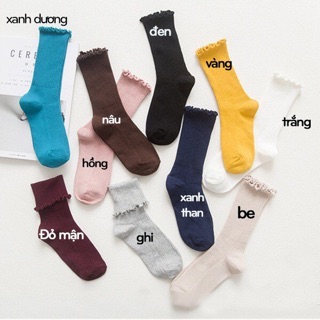 [Sỉ lẻ] Tất xoè cổ cao Korea