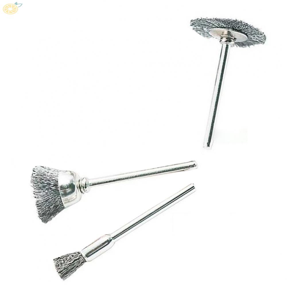 Set 3 Bàn Chải Đánh Bóng Bằng Thép Không Gỉ