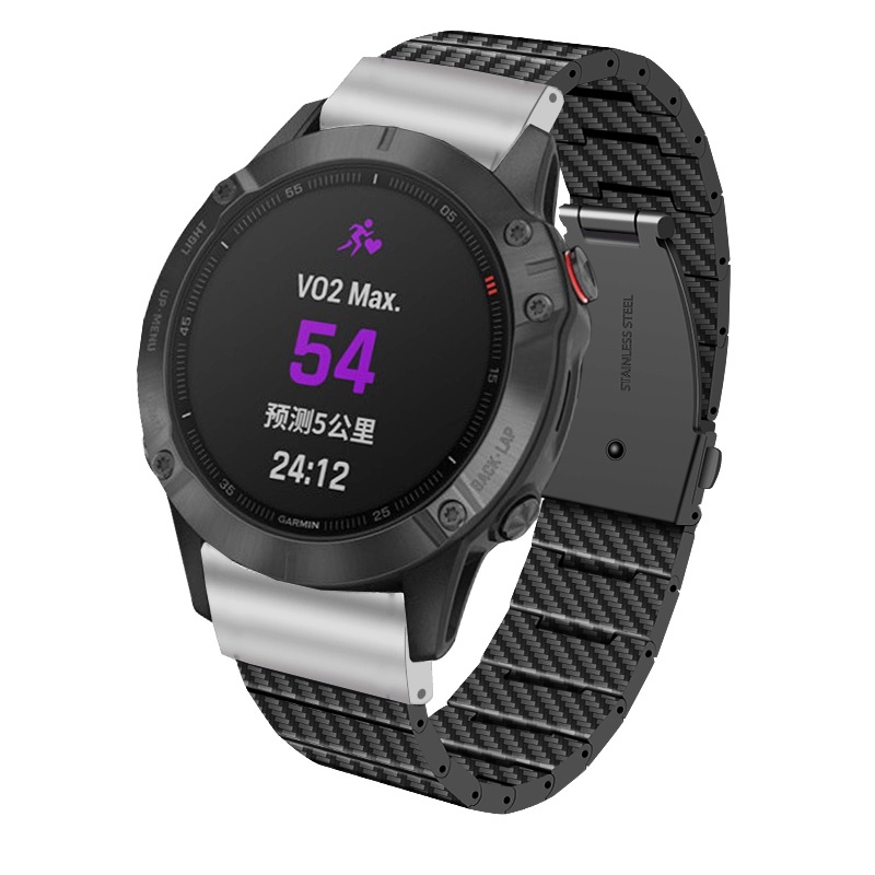 Dây Đeo Sợi Carbon 22mm 26mm Cho Đồng Hồ Thông Minh Garmin Fenix 7X 7 Solar / 6X 6 Pro 5 5X Plus 3 3HR / Epix