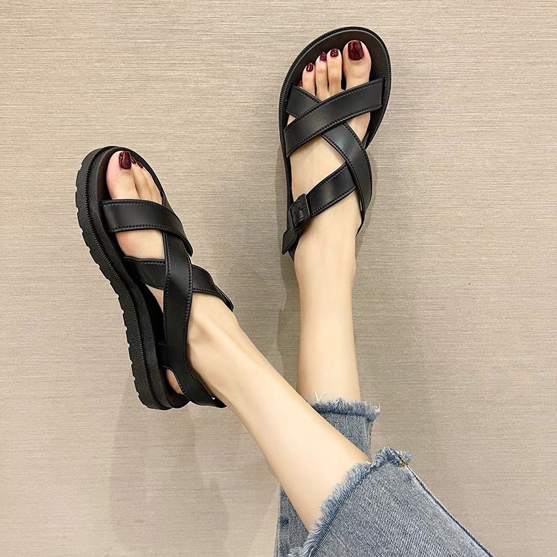 Sandal - Dép quai hậu cao su quai chéo