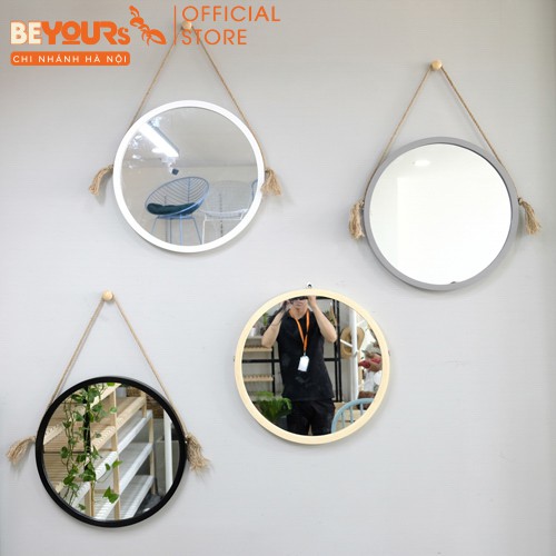 Gương Tròn Soi Treo Tường BEYOURs Khung Gỗ Decor Mia-Circle-Mirror Trang Điểm Đẹp Nội Thất Phòng Ngủ