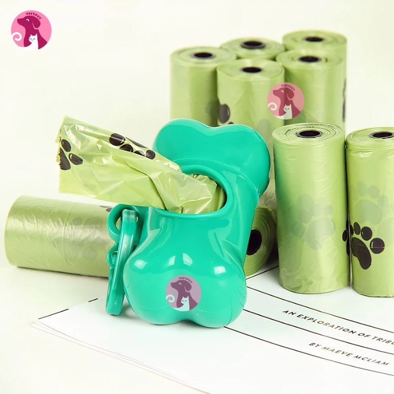 ⭕️MỘT CUỘN TÚI RÁC ĐỰNG PHÂN CHO THÚ CƯNG - CHÓ MÈO (15 TÚI/CUỘN) ❌ (TỰ PHÂN HỦY - THÂN THIỆN VỚI MÔI TRƯỜNG)
