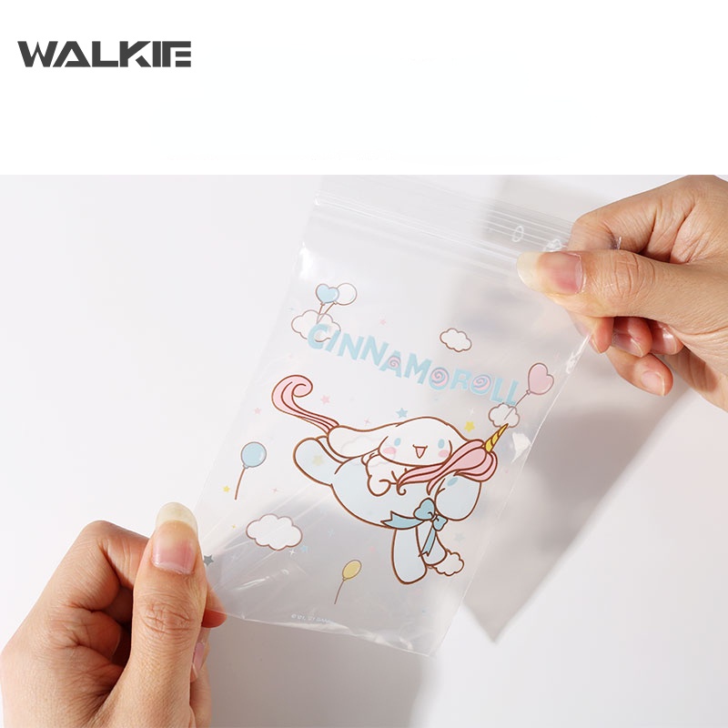 Túi Zip Đựng Thực Phẩm Bằng Nhựa Poly Hình Cinnamoroll Anime Kawaii Sanriomyelody
