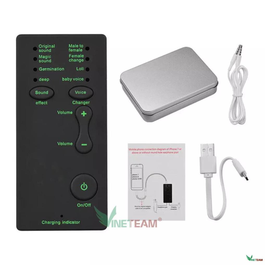 Bộ Chuyển Đổi 7 Giọng Nói Nam, Nữ, Trẻ Em Model M1/ M10Dành Cho Điện Thoại, Pc Hỗ Trợ Mic Đổi Giọng Chơi Game PUBG