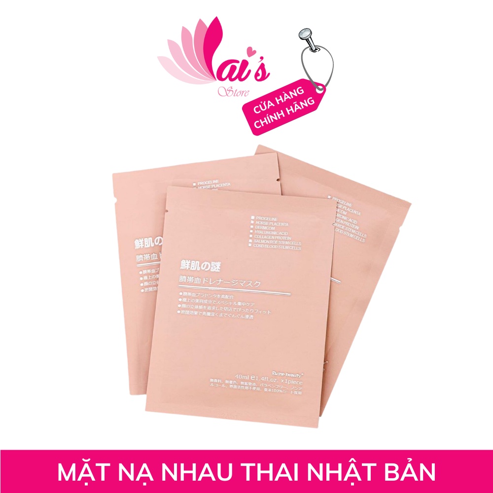 Mặt Nạ Tế Bào Gốc Nhau Thai Cuống Rốn Rwine Beauty Nhật Bản Trắng Da, Ngừa Mụn, Cấp Ẩm, Se Khít Lỗ Chân Lông Chính Hãng