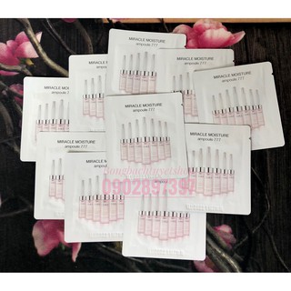 10 Gói Dùng Thử Tinh Chất Căng Bóng Da Mặt Ohui 777 - Phục Hồi Da Khô Và Da Nhờn Ohui Miracle Moisture Ampoule 777
