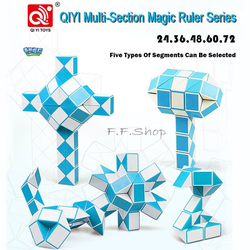 Qiyi magic ruler Bộ 24/36/48/60/72 khối lắp ráp ma thuật nhiều màu sắc tạo các hình dạng kì lạ độc đáo cho bé