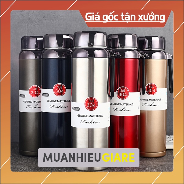 Bình Giữ Nhiệt Inox 304 FASHION Cao Cấp 4 Lớp Có Nắp Lọc Trà Lõi Thép Không Gỉ muanhieugiare8686