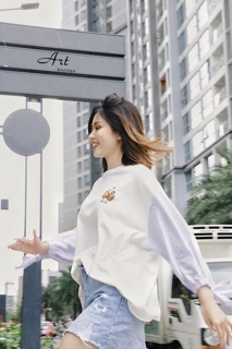 Áo thiết kế - THUN DA CÁ PHỐI TAY Sọc
