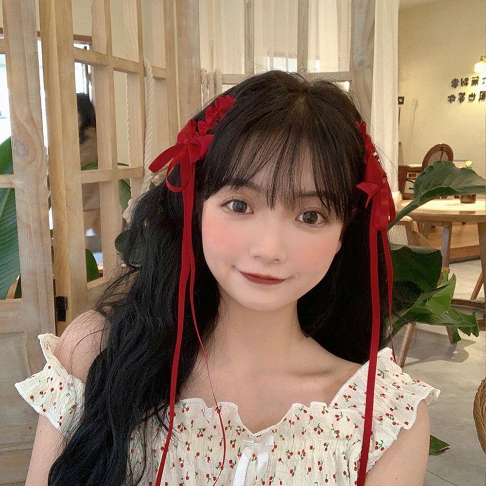 QQMALL Kẹp Tóc Hình Nơ Phong Cách Lolita Nhật Bản Ngọt Ngào Cho Nữ
