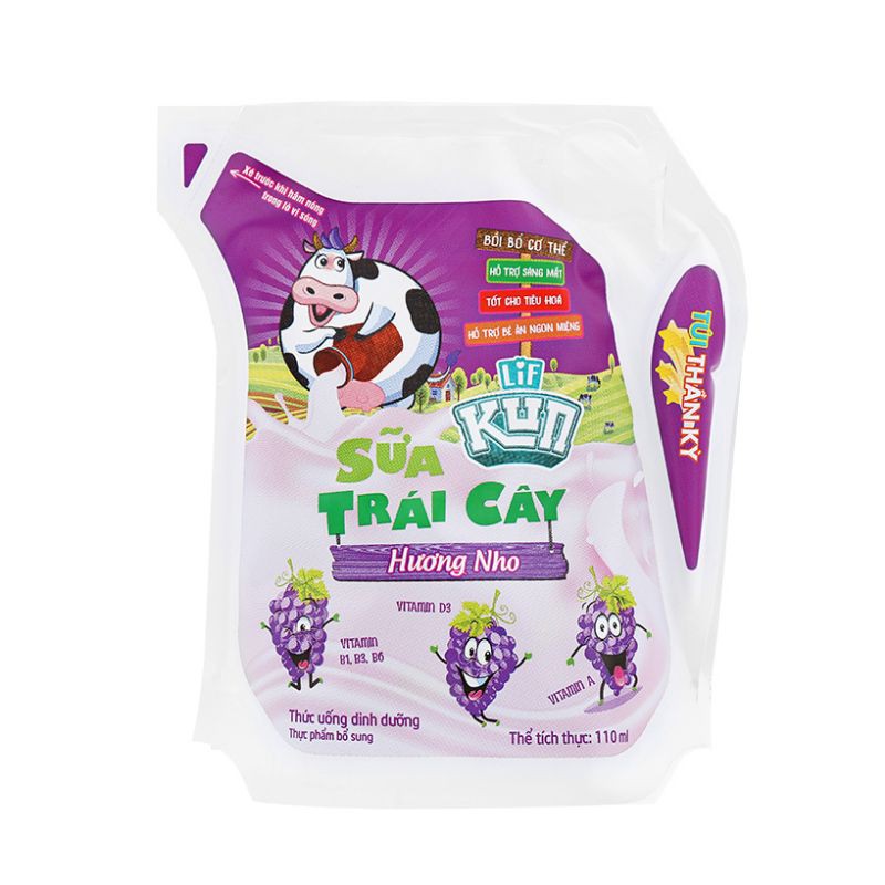 Sữa Chua Uống Kun túi 110ml đủ vị