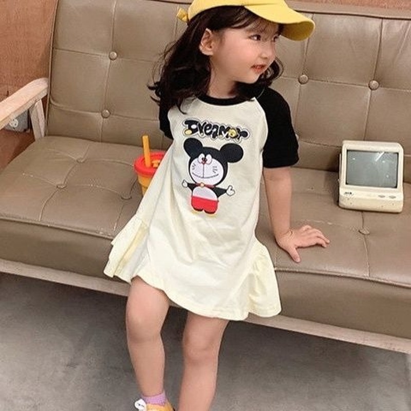 Đầm Công Chúa Chất Liệu Cotton Thời Trang Mùa Hè Mới Cho Bé Gái