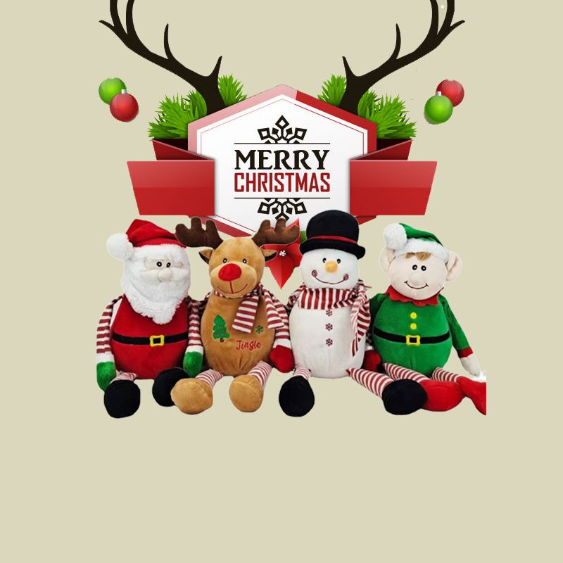 Đồ Chơi Nhồi Bông Hình Ông Già Noel Tuần Lộc Người Tuyết Tuần