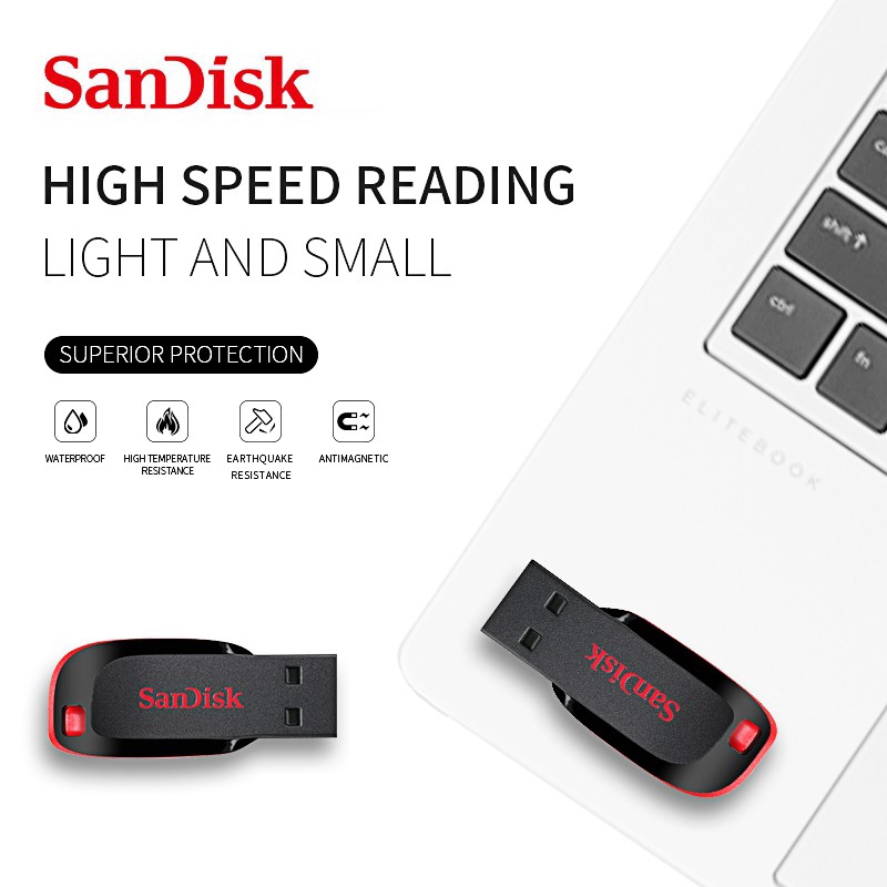 Đèn LED SanDisk đầu sạc USB tốc độ USB 2.0 8GB 16GB 32GB 64GB 128GB | WebRaoVat - webraovat.net.vn